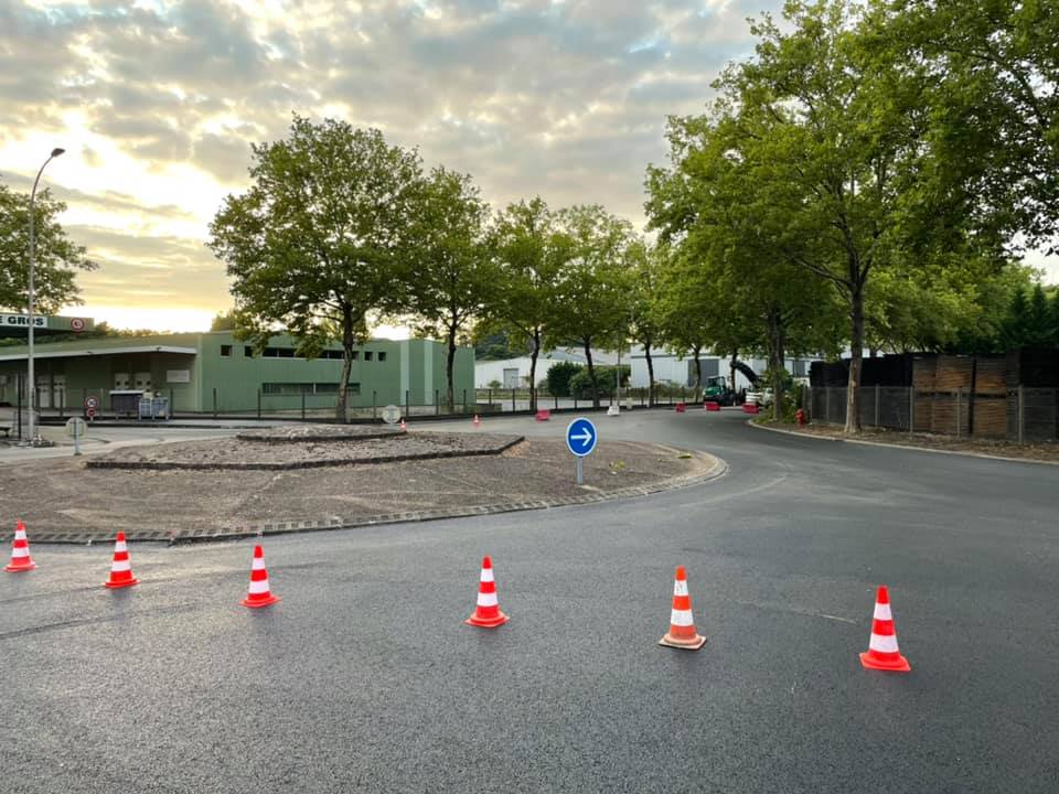 Aménagement parking supermarché