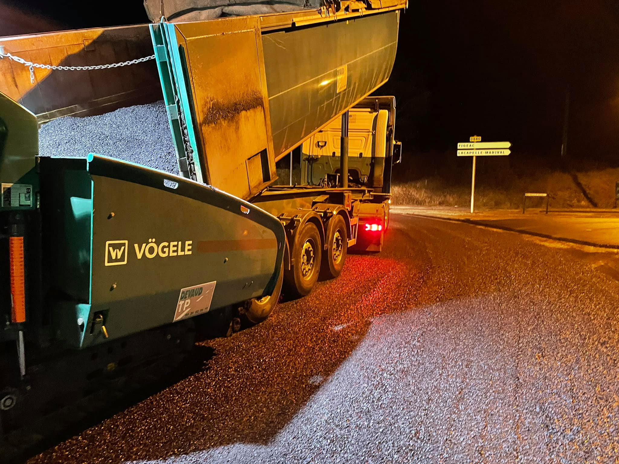 Aménagement giratoire de nuit